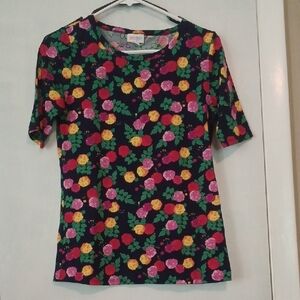 LuLaRoe Multicolor Floral Short Sleeve Top